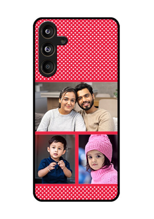 Samsung Galaxy F55 5G Custom Glass Phone CaseBulk Photo Upload Design