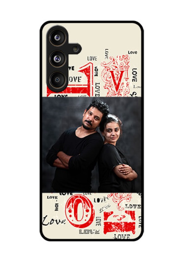 Samsung Galaxy F55 5G Custom Glass Phone CaseTrendy Love Design Case