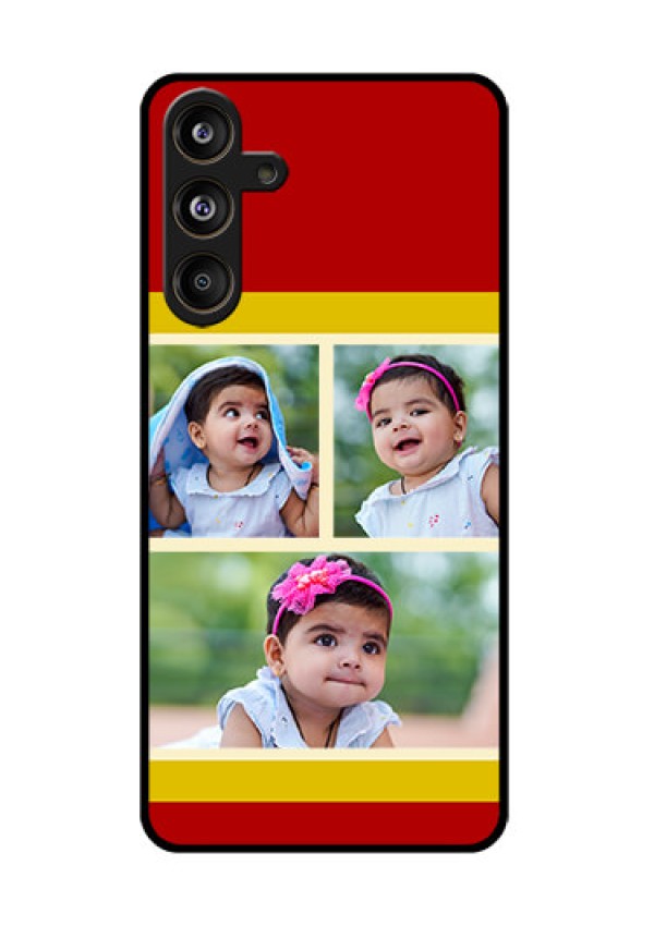 Samsung Galaxy F55 5G Custom Glass Phone CaseMultiple Pic Upload Design