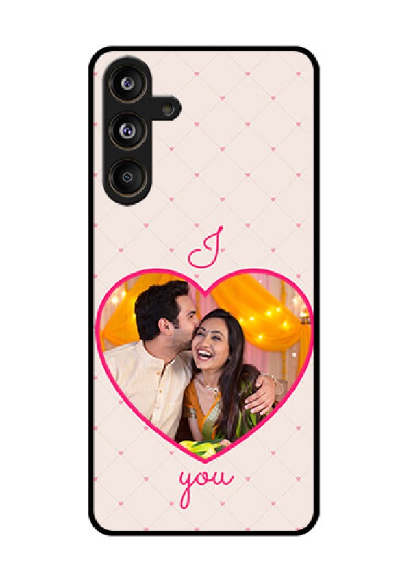 Samsung Galaxy F55 5G Custom Glass Phone CaseHeart Shape Design