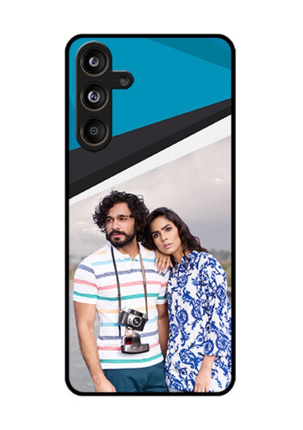 Samsung Galaxy F55 5G Custom Glass Phone CaseSimple Pattern Photo Upload Design