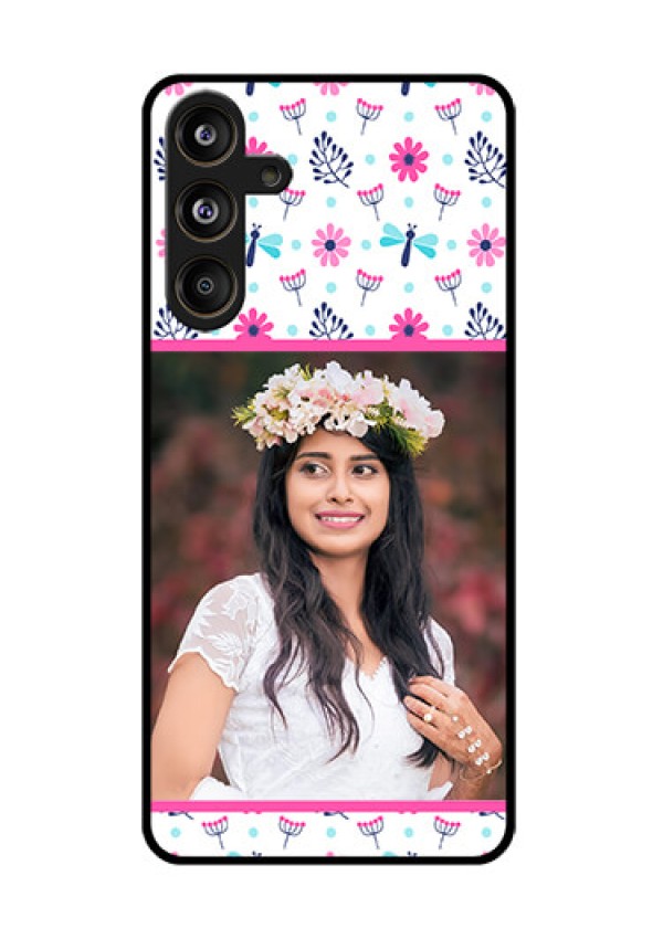 Samsung Galaxy F55 5G Custom Glass Phone CaseColorful Flower Design