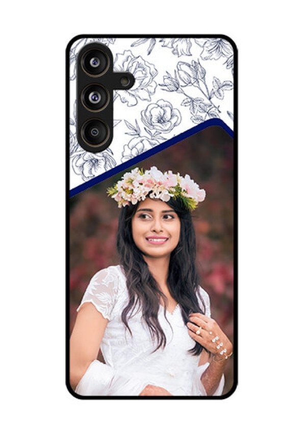 Samsung Galaxy F55 5G Custom Glass Phone CaseClassy Floral Design
