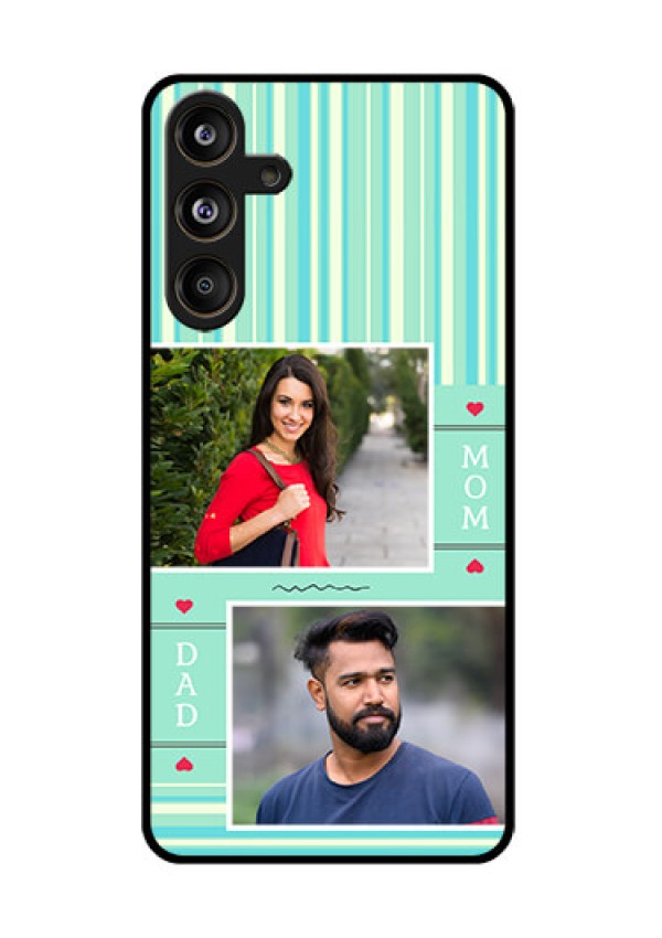 Samsung Galaxy F55 5G Custom Glass Phone CaseMom and Dad Pic Design