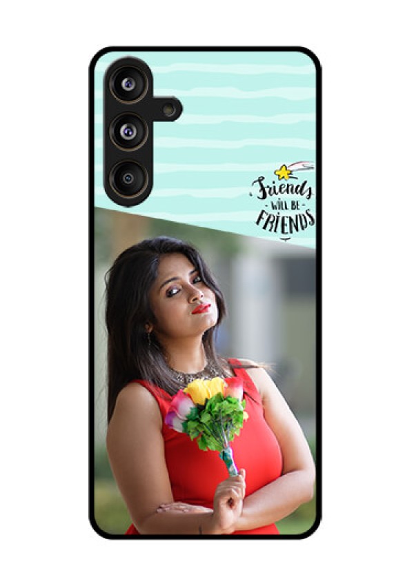 Samsung Galaxy F55 5G Custom Glass Phone CaseFriends Picture Icon Design