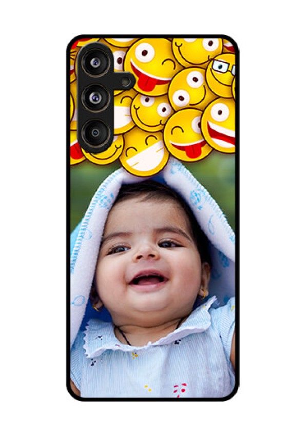 Samsung Galaxy F55 5G Custom Glass Phone CaseWith Smiley Emoji Design