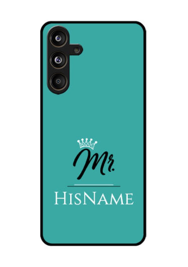 Samsung Galaxy F55 5G Custom Glass Phone CaseMr With Name Design