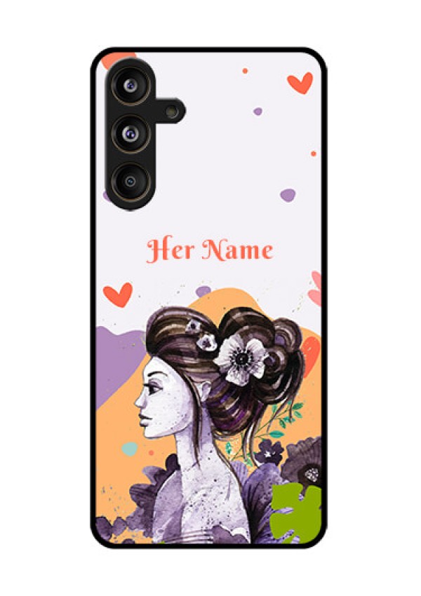 Samsung Galaxy F55 5G Custom Glass Phone CaseWoman And Nature Design