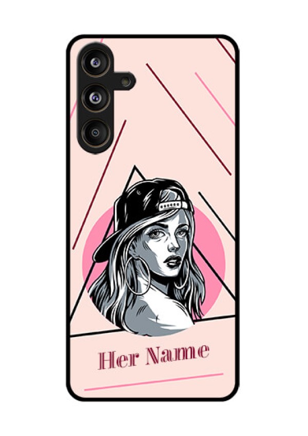 Samsung Galaxy F55 5G Custom Glass Phone CaseRockstar Girl Design