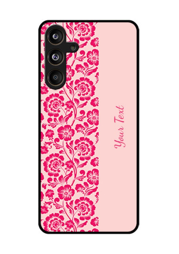 Samsung Galaxy F55 5G Custom Glass Phone CaseAttractive Floral Pattern Design