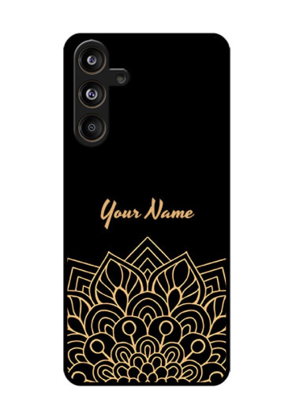 Samsung Galaxy F55 5G Custom Glass Phone CaseGolden Mandala Design