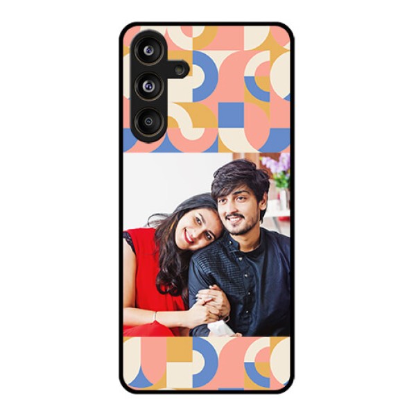 Samsung Galaxy F55 5G Custom Glass Phone CaseSemi - Circle Maze Pattern Design