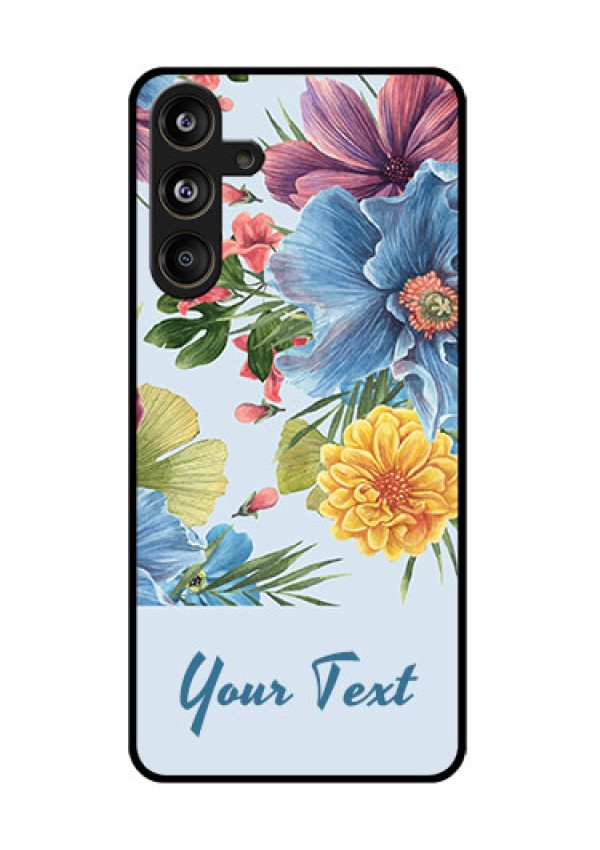 Samsung Galaxy F55 5G Custom Glass Phone CaseStunning Watercolored Flowers Painting Design