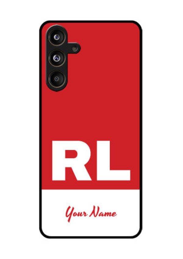 Samsung Galaxy F55 5G Custom Glass Phone CaseDual Tone Custom Text Design