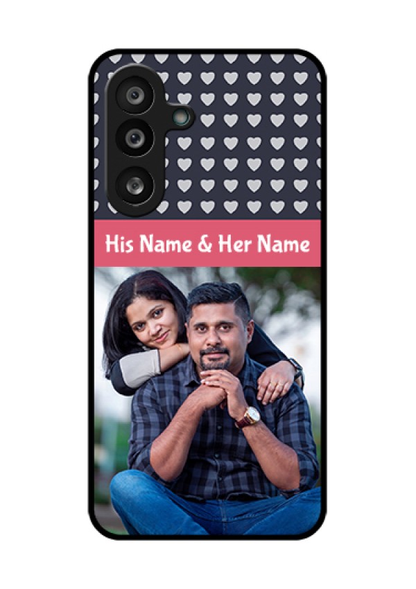 Samsung Galaxy F56 5G Custom Glass Phone Case - Love Symbols Design