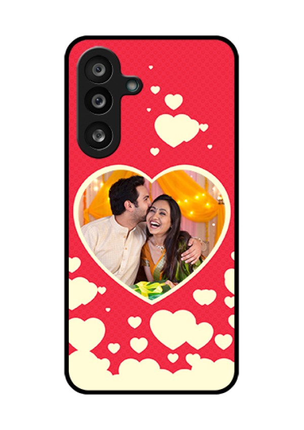 Samsung Galaxy F56 5G Custom Glass Phone Case - Love Symbols Phone Cover Design