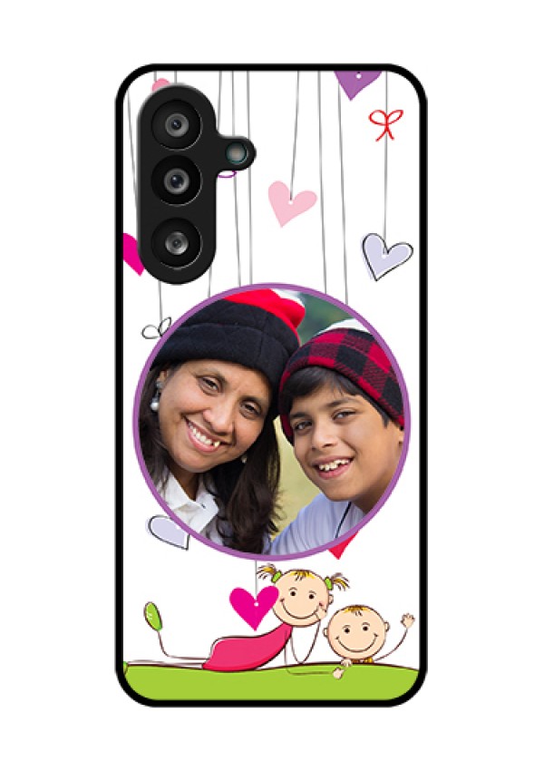 Samsung Galaxy F56 5G Custom Glass Phone Case - Cute Kids Phone Case Design
