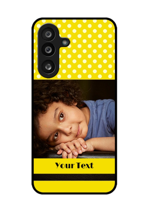 Samsung Galaxy F56 5G Custom Glass Phone Case - Bright Yellow Case Design