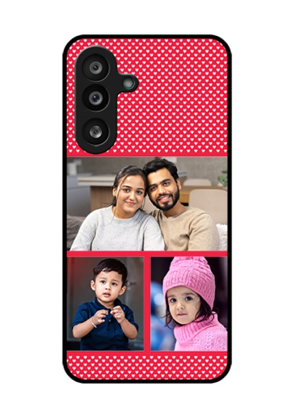 Samsung Galaxy F56 5G Custom Glass Phone Case - Bulk Photo Upload Design