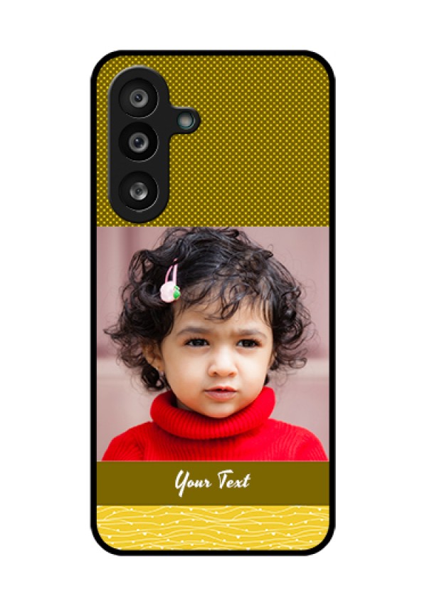 Samsung Galaxy F56 5G Custom Glass Phone Case - Simple Green Color Design