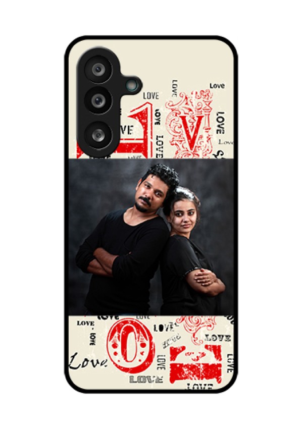 Samsung Galaxy F56 5G Custom Glass Phone Case - Trendy Love Design Case