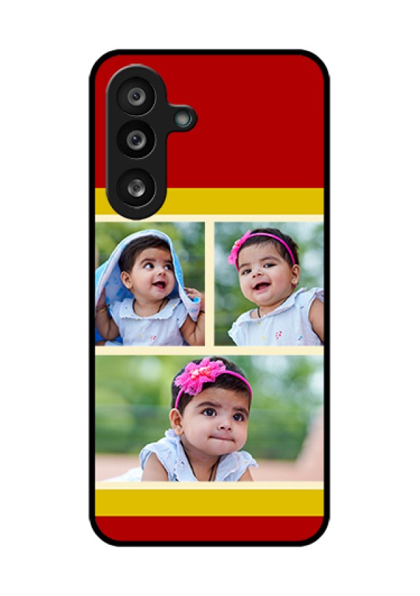Samsung Galaxy F56 5G Custom Glass Phone Case - Multiple Pic Upload Design