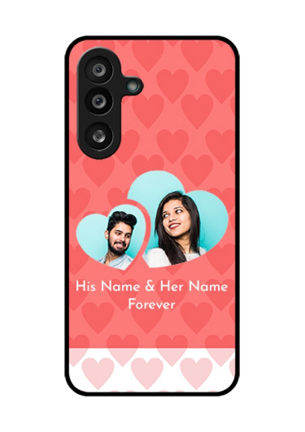 Samsung Galaxy F56 5G Custom Glass Phone Case - Couple Pic Upload Design