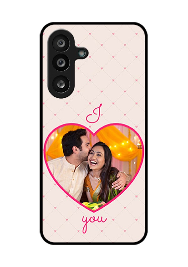 Samsung Galaxy F56 5G Custom Glass Phone Case - Heart Shape Design
