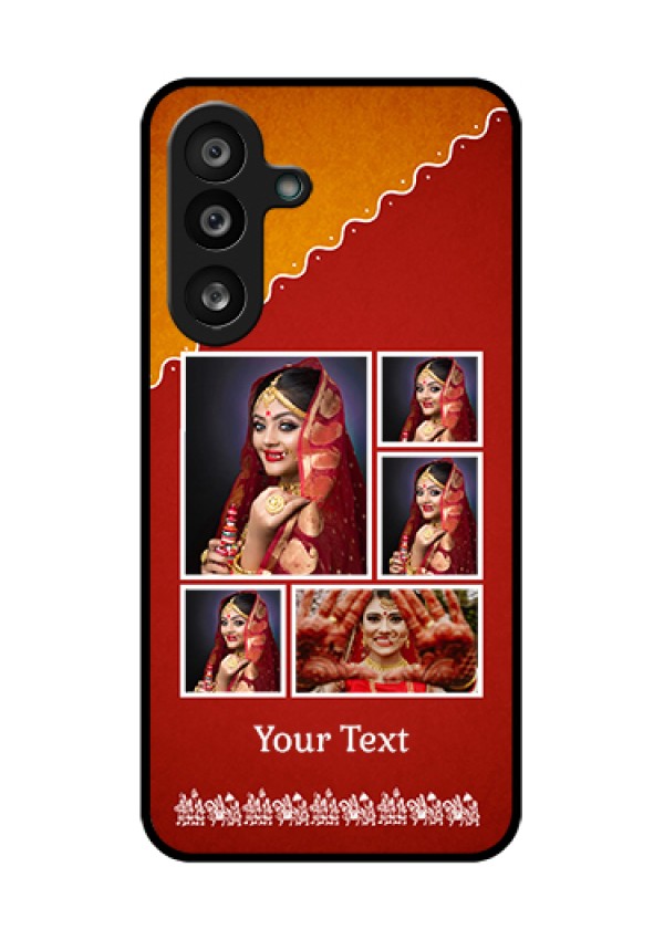 Samsung Galaxy F56 5G Custom Glass Phone Case - Wedding Pic Upload Design