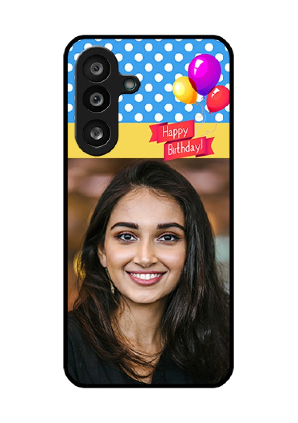 Samsung Galaxy F56 5G Custom Glass Phone Case - Happy Birthday Design