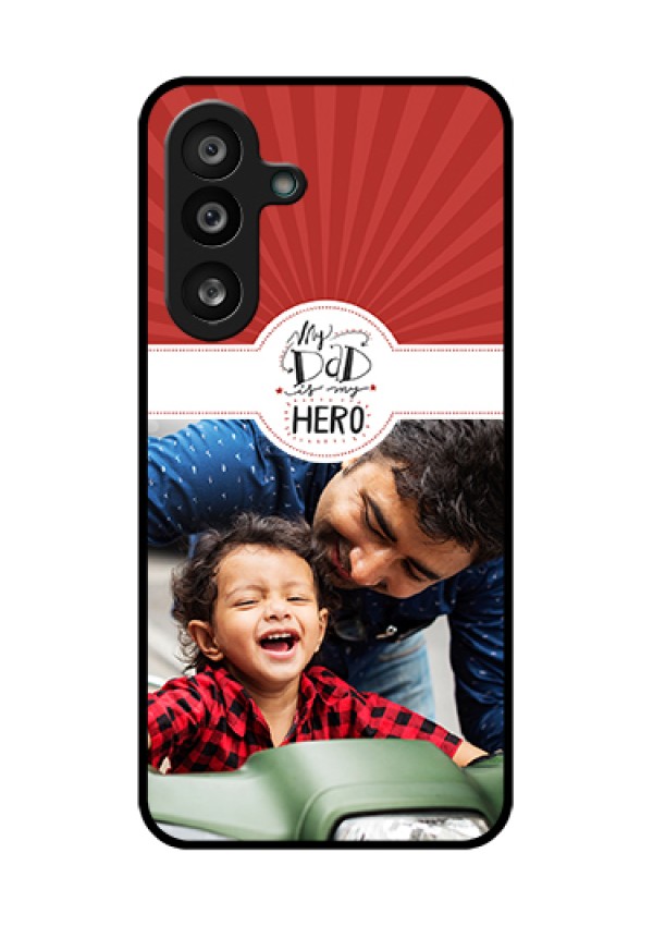 Samsung Galaxy F56 5G Custom Glass Phone Case - My Dad Hero Design