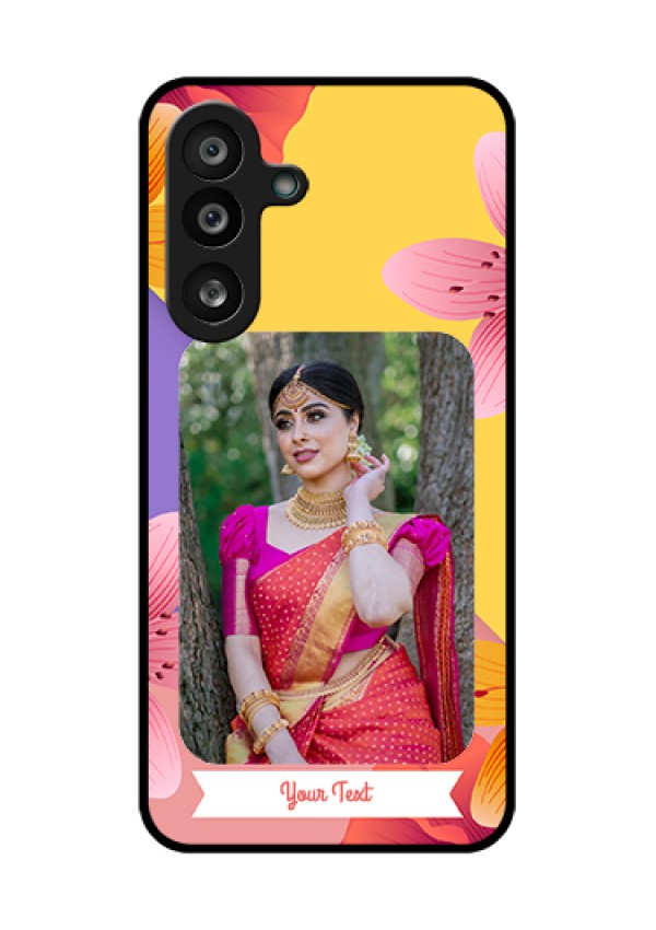 Samsung Galaxy F56 5G Custom Glass Phone Case - 3 Image With Vintage Floral Design