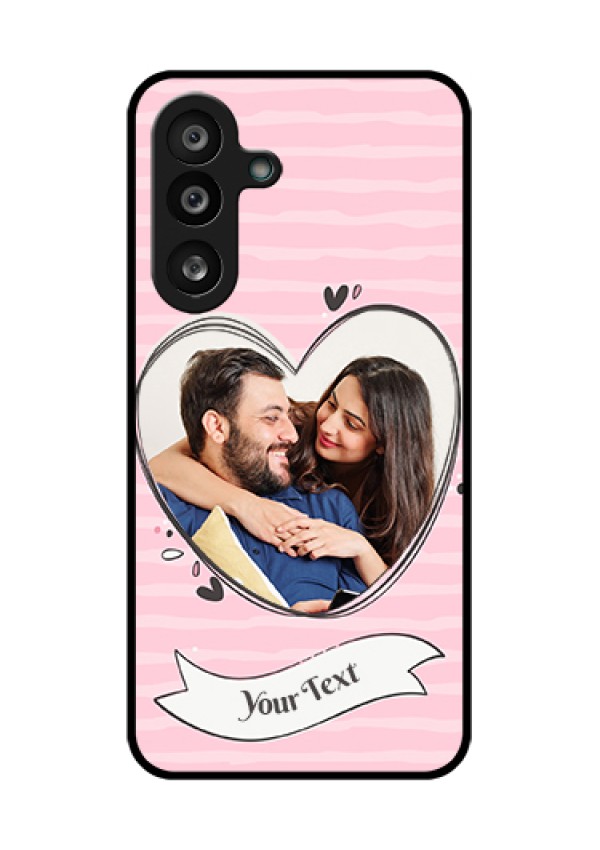 Samsung Galaxy F56 5G Custom Glass Phone Case - Vintage Heart Design