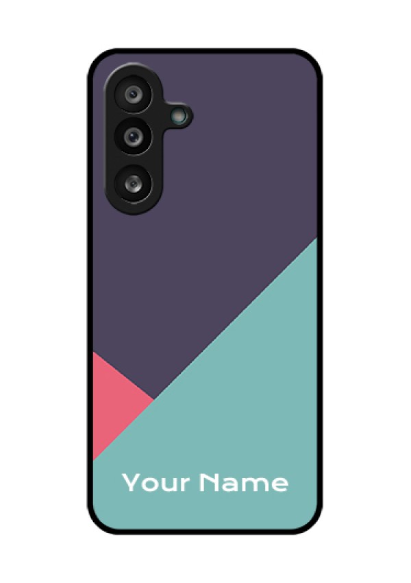 Samsung Galaxy F56 5G Custom Glass Phone Case - Tri Color Abstract Design