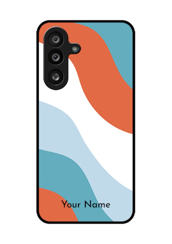 Samsung Galaxy F56 5G Custom Glass Phone Case - Coloured Waves Design