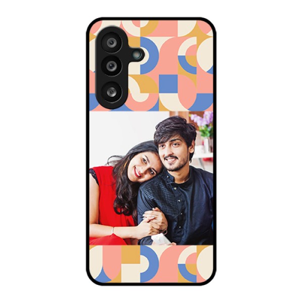 Samsung Galaxy F56 5G Custom Glass Phone Case - Semi - Circle Maze Pattern Design