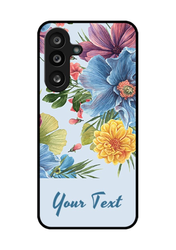 Samsung Galaxy F56 5G Custom Glass Phone Case - Stunning Watercolored Flowers Painting Design