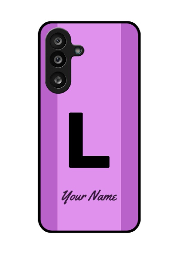 Samsung Galaxy F56 5G Custom Glass Phone Case - Tricolor Custom Text Design