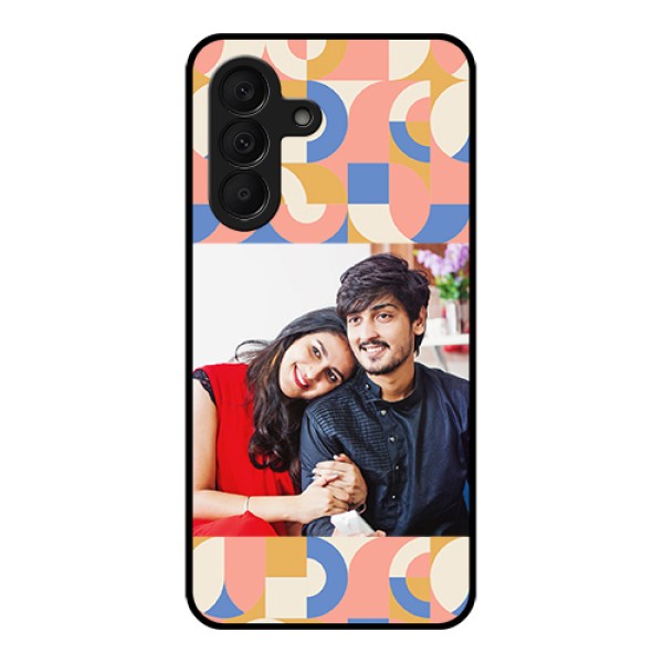 Samsung Galaxy F70 Pro 5G Custom Glass Phone Case - Semi - Circle Maze Pattern Design