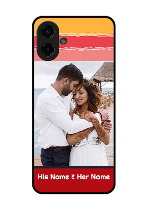 Samsung Galaxy F70e 5G Custom Glass Phone Case - Colorful Case Design