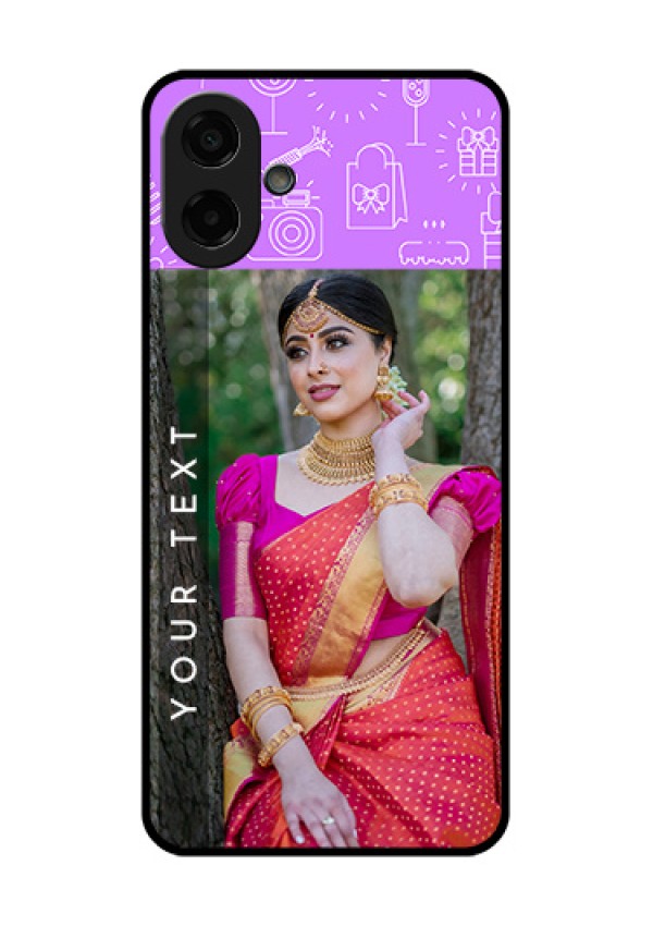 Samsung Galaxy F70e 5G Custom Glass Phone Case - Birthday Icons Design