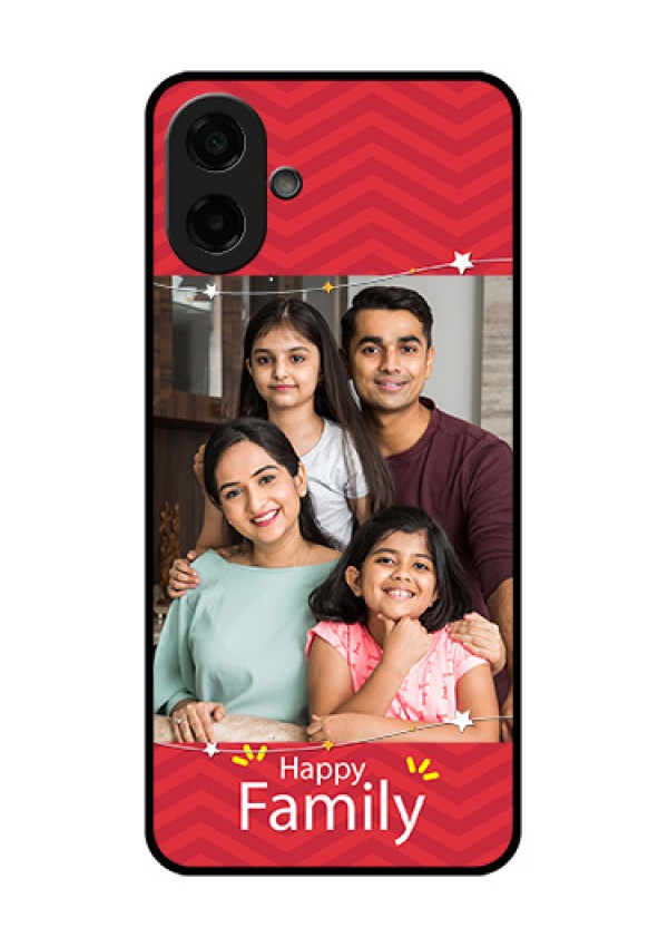 Samsung Galaxy F70e 5G Custom Glass Phone Case - Happy Family Design