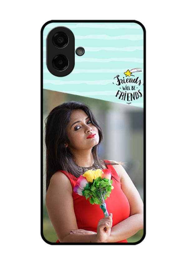 Samsung Galaxy F70e 5G Custom Glass Phone Case - Friends Picture Icon Design