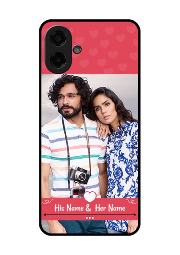 Samsung Galaxy F70e 5G Custom Glass Phone Case - Simple Love Design