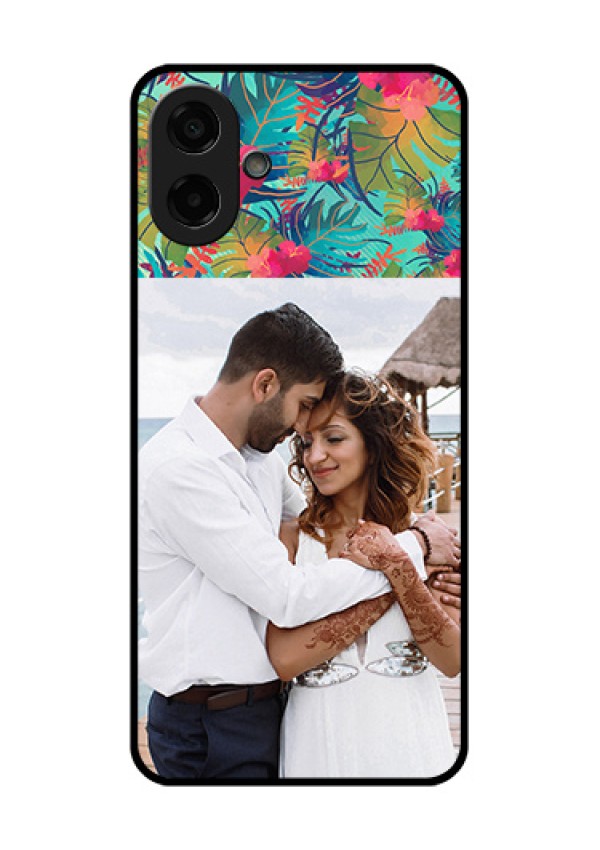Samsung Galaxy F70e 5G Custom Glass Phone Case - Watercolor Floral Design