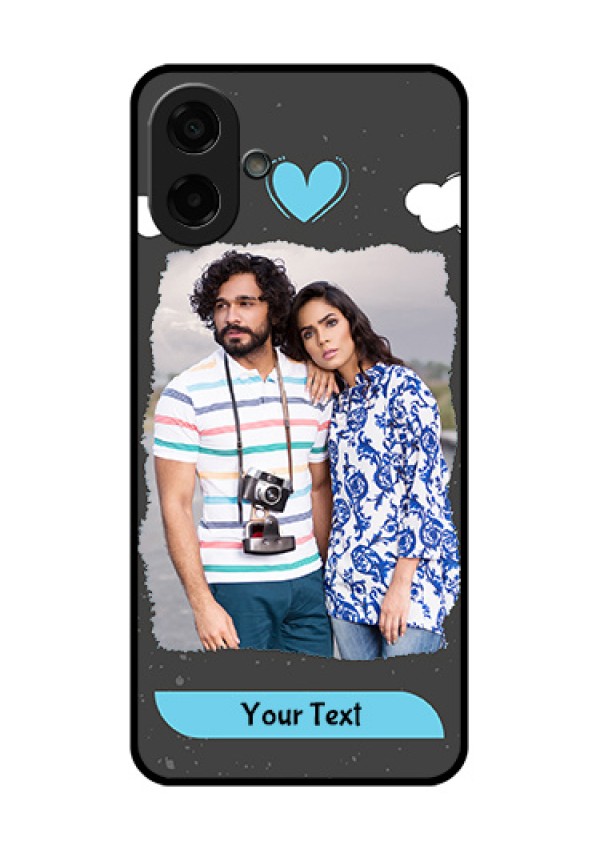 Samsung Galaxy F70e 5G Custom Glass Phone Case - Splashes With Love Doodles Design