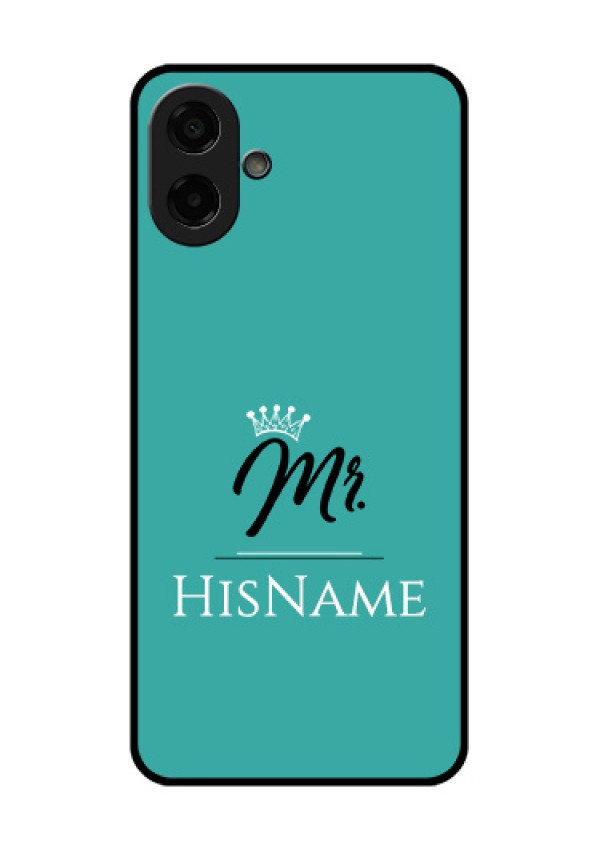 Samsung Galaxy F70e 5G Custom Glass Phone Case - Mr With Name Design