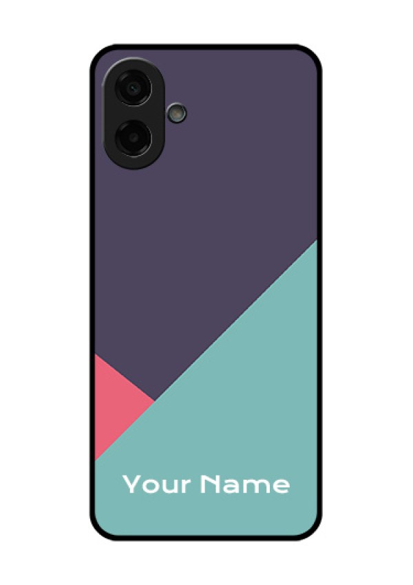 Samsung Galaxy F70e 5G Custom Glass Phone Case - Tri Color Abstract Design