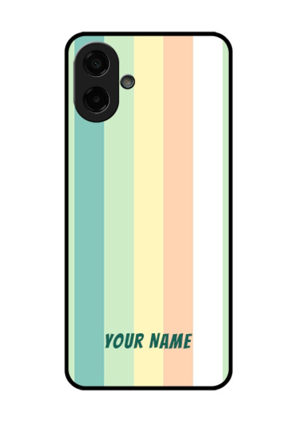 Samsung Galaxy F70e 5G Custom Glass Phone Case - Multi - Colour Stripes Design