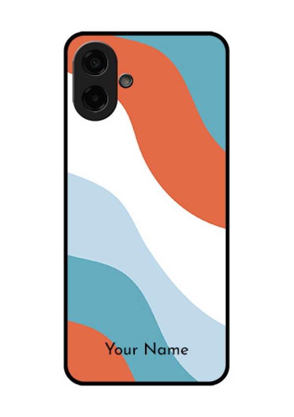 Samsung Galaxy F70e 5G Custom Glass Phone Case - Coloured Waves Design